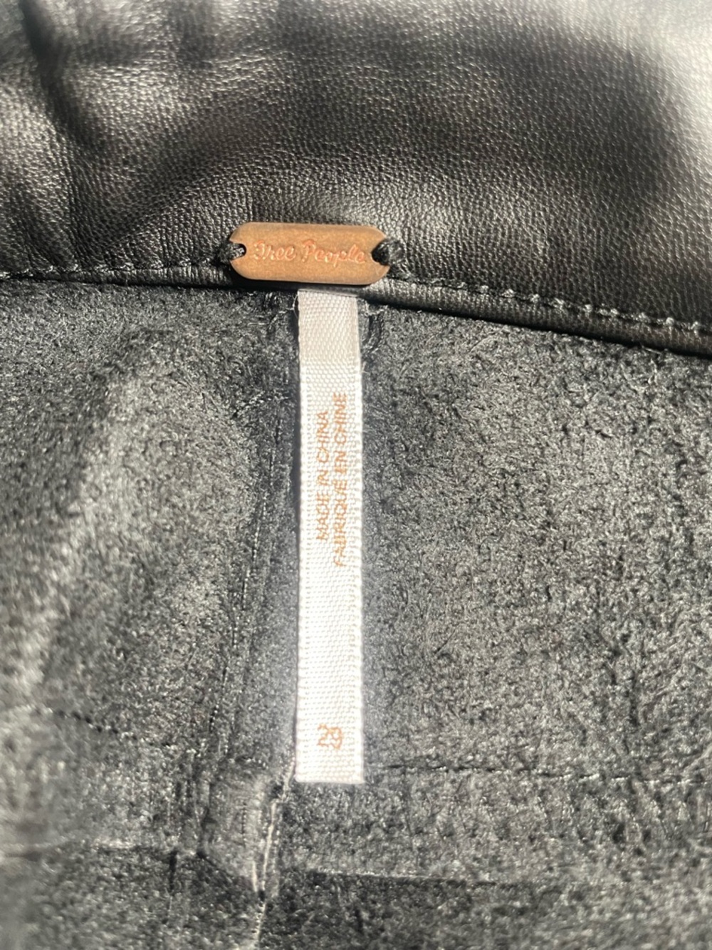 Free People Black Vegan Leather High-Rise Pants - Picture 10 of 10